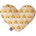 Mirage Pet Products Georgie the Giraffe Canvas Heart Dog Toy 8 in. 1174-CTYHT8